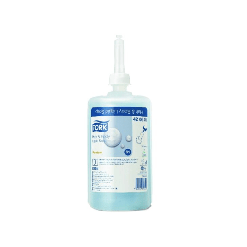 JABÓN TORK PREMIUM CUERPO&CABELLO 1 LITRO (6 UDS) JABÓN TORK PREMIUM CUERPO&CABELLO 1 LITRO (6 UDS)